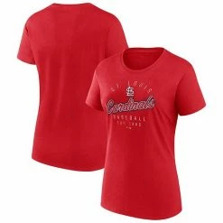 Women's Fanatics Branded Red St. Louis Cardinals Team Arrival T-Shirt -Metaverse shop unnamed file 4382