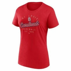 Women's Fanatics Branded Red St. Louis Cardinals Team Arrival T-Shirt -Metaverse shop unnamed file 4383