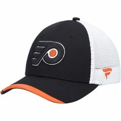 Youth Fanatics Branded Black/White Philadelphia Flyers 2021 NHL Draft Lockup Trucker Snapback Hat