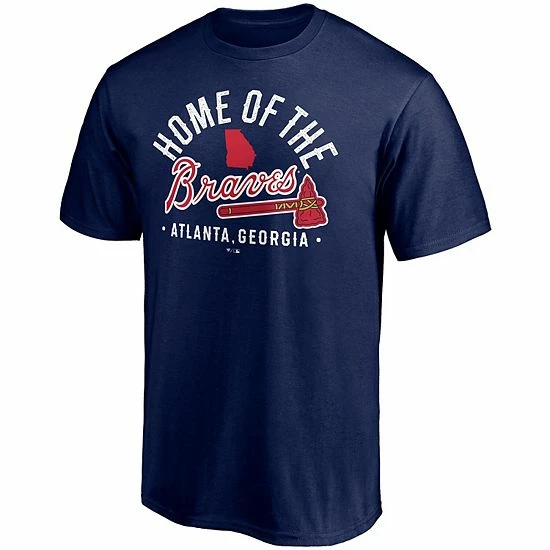 Men's Fanatics Branded Navy Atlanta Braves Team Logo Hometown T-Shirt 5 Men's Fanatics Branded Navy Atlanta Braves Team Logo Hometown T-Shirt - Image 3