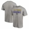 Men's Fanatics Branded Heathered Gray Baltimore Ravens Fade Out T-Shirt -Metaverse shop unnamed file 4519