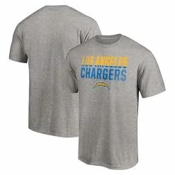 Men's Fanatics Branded Heathered Gray Los Angeles Chargers Fade Out T-Shirt -Metaverse shop unnamed file 4524