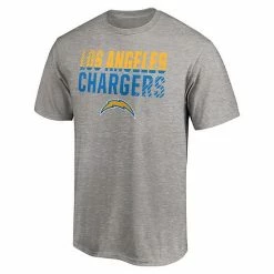 Men's Fanatics Branded Heathered Gray Los Angeles Chargers Fade Out T-Shirt -Metaverse shop unnamed file 4525