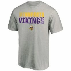 Men's Fanatics Branded Heathered Gray Minnesota Vikings Fade Out T-Shirt -Metaverse shop unnamed file 4543