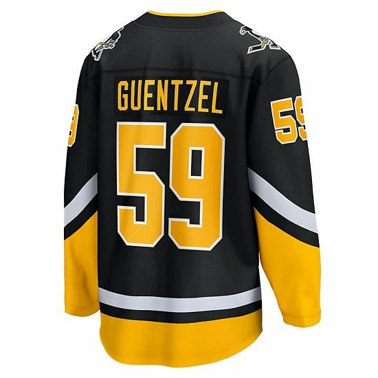 Men's Fanatics Branded Jake Guentzel Black Pittsburgh Penguins 2021/22 Alternate Premier Breakaway Player Jersey 6 Men's Fanatics Branded Jake Guentzel Black Pittsburgh Penguins 2021/22 Alternate Premier Breakaway Player Jersey - Image 4