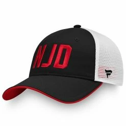 Women's Fanatics Branded Black/White New Jersey Devils Iconic Trucker Adjustable Hat