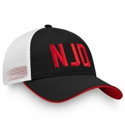 Women's Fanatics Branded Black/White New Jersey Devils Iconic Trucker Adjustable Hat -Metaverse shop unnamed file 4571
