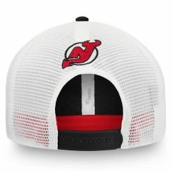 Women's Fanatics Branded Black/White New Jersey Devils Iconic Trucker Adjustable Hat -Metaverse shop unnamed file 4572