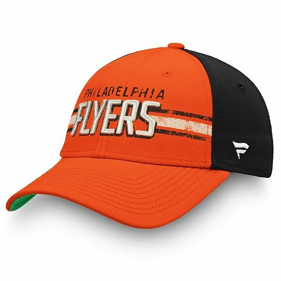 Men's Fanatics Branded Orange/Black Philadelphia Flyers True Classic Structured Adjustable Hat - Image 2