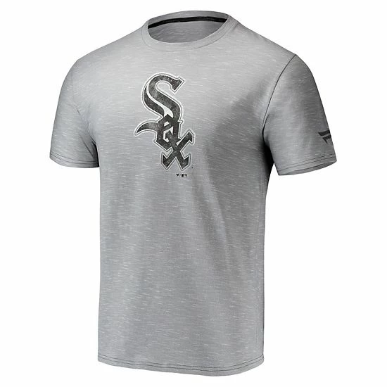 Men's Fanatics Branded Gray Chicago White Sox Team Logo Space-Dye T-Shirt 5 Men's Fanatics Branded Gray Chicago White Sox Team Logo Space-Dye T-Shirt - Image 3