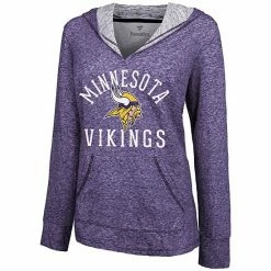 Women's Fanatics Branded Purple Minnesota Vikings Doubleface Slub Pullover Hoodie