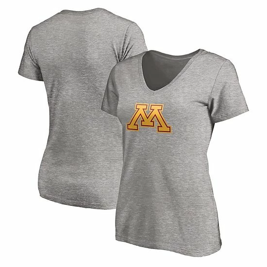 Women's Fanatics Branded Heathered Gray Minnesota Golden Gophers Primary Logo V-Neck T-Shirt Women's Fanatics Branded Heathered Gray Minnesota Golden Gophers Primary Logo V-Neck T-Shirt -Metaverse shop unnamed file 4605