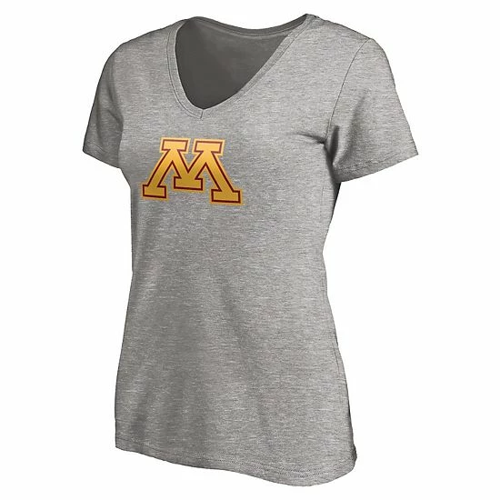 Women's Fanatics Branded Heathered Gray Minnesota Golden Gophers Primary Logo V-Neck T-Shirt Women's Fanatics Branded Heathered Gray Minnesota Golden Gophers Primary Logo V-Neck T-Shirt -Metaverse shop unnamed file 4607