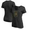 Women's Fanatics Branded Black LAFC Logo Primary V-Neck T-Shirt