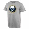 Fanatics Men's Ash Buffalo Sabres Team Primary Logo T-Shirt