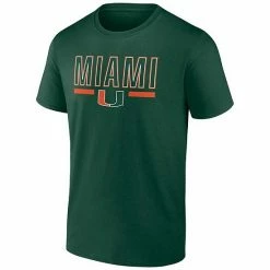 Men's Fanatics Branded Green Miami Hurricanes Classic Inline Team T-Shirt -Metaverse shop unnamed file 4639