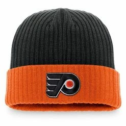 Men's Fanatics Branded Black Philadelphia Flyers Core Primary Logo Cuffed Knit Hat