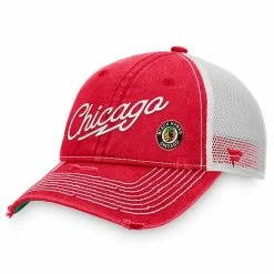 Men's Fanatics Branded Red Chicago Blackhawks Vintage Sport Resort Trucker Snapback Hat
