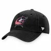 Men's Fanatics Branded Black Columbus Blue Jackets Core Primary Logo Adjustable Hat