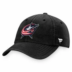 Men's Fanatics Branded Black Columbus Blue Jackets Core Primary Logo Adjustable Hat