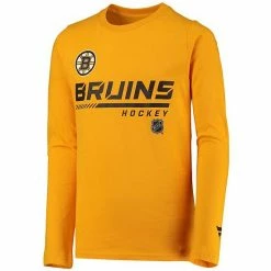 Youth Fanatics Branded Gold Boston Bruins Authentic Pro Prime Long Sleeve T-Shirt -Metaverse shop unnamed file 4708