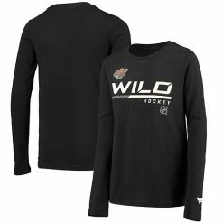 Youth Fanatics Branded Black Minnesota Wild Authentic Pro Prime Long Sleeve T-Shirt