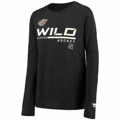 Youth Fanatics Branded Black Minnesota Wild Authentic Pro Prime Long Sleeve T-Shirt -Metaverse shop unnamed file 4716