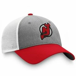 Men's Fanatics Branded Gray/Red New Jersey Devils Trucker Snapback Hat 5 Men's Fanatics Branded Gray/Red New Jersey Devils Trucker Snapback Hat -Metaverse shop unnamed file 4721