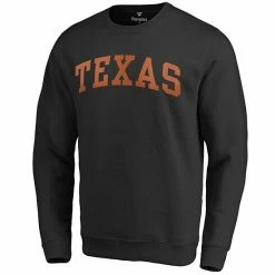 Men's Fanatics Branded Black Texas Longhorns Basic Arch Long Sleeve T-Shirt -Metaverse shop unnamed file 4725