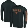Youth Fanatics Branded Black Texas Longhorns Distressed Arch Logo Long Sleeve T-Shirt -Metaverse shop unnamed file 4727