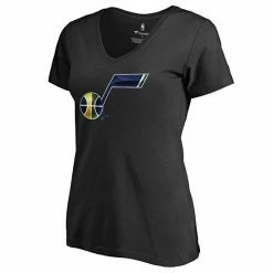 Women's Fanatics Branded Black Utah Jazz Midnight Mascot V-Neck T-Shirt -Metaverse shop unnamed file 4754