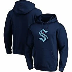 Men's Fanatics Branded Deep Sea Blue Seattle Kraken Primary Logo Pullover Hoodie -Metaverse shop unnamed file 4769