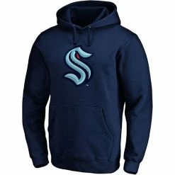 Men's Fanatics Branded Deep Sea Blue Seattle Kraken Primary Logo Pullover Hoodie -Metaverse shop unnamed file 4770