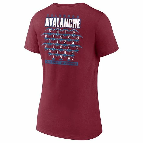 Women's Fanatics Branded Burgundy Colorado Avalanche 2022 Stanley Cup Champions Jersey Roster V-Neck T-Shirt Women's Fanatics Branded Burgundy Colorado Avalanche 2022 Stanley Cup Champions Jersey Roster V-Neck T-Shirt -Metaverse shop unnamed file 4800