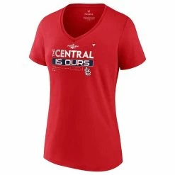 Women's Fanatics Branded Red St. Louis Cardinals 2022 NL Central Division Champions Locker Room V-Neck T-Shirt 4 Women's Fanatics Branded Red St. Louis Cardinals 2022 NL Central Division Champions Locker Room V-Neck T-Shirt -Metaverse shop unnamed file 4865