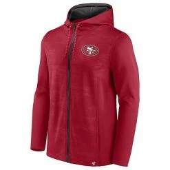 Men's Fanatics Branded Scarlet/Black San Francisco 49ers Ball Carrier Full-Zip Hoodie -Metaverse shop unnamed file 4881