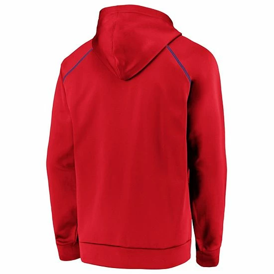 Men's Fanatics Branded Heathered Charcoal/Red LA Clippers Game Day Ready Raglan Pullover Hoodie 6 Men's Fanatics Branded Heathered Charcoal/Red LA Clippers Game Day Ready Raglan Pullover Hoodie - Image 4