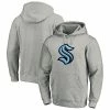 Men's Fanatics Branded Heather Gray Seattle Kraken Primary Logo Pullover Hoodie