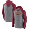 Men's Fanatics Branded Heathered Gray/Burgundy Washington Commanders By Design Raglan Pullover Hoodie -Metaverse shop unnamed file 4910