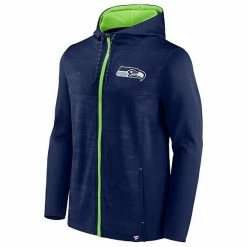 Men's Fanatics Branded College Navy/Neon Green Seattle Seahawks Ball Carrier Full-Zip Hoodie -Metaverse shop unnamed file 4924