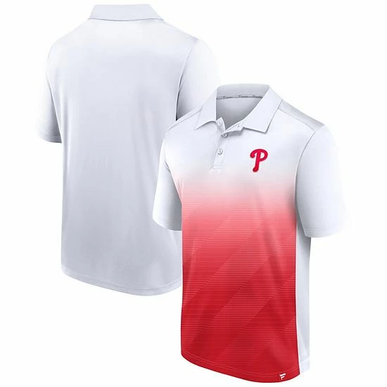 Men's Fanatics Branded White/Red Philadelphia Phillies Iconic Parameter Sublimated Polo 3 Men's Fanatics Branded White/Red Philadelphia Phillies Iconic Parameter Sublimated Polo