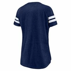 Women's Fanatics Branded Heather Navy New York Yankees Quick Out Tri-Blend Raglan Notch Neck T-Shirt -Metaverse shop unnamed file 4970