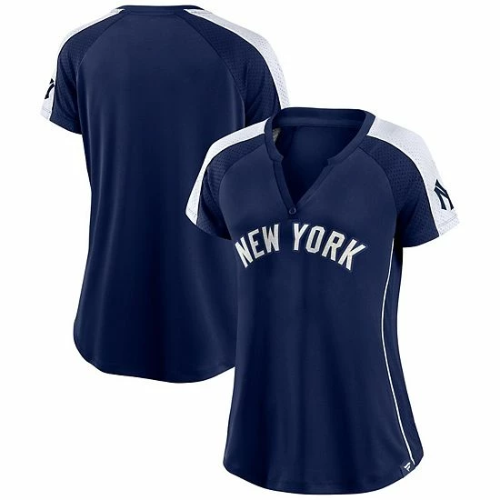 Women's Fanatics Branded Navy/White New York Yankees True Classic League Diva Pinstripe Raglan V-Neck T-Shirt Women's Fanatics Branded Navy/White New York Yankees True Classic League Diva Pinstripe Raglan V-Neck T-Shirt -Metaverse shop unnamed file 4979
