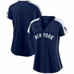 Women's Fanatics Branded Navy/White New York Yankees True Classic League Diva Pinstripe Raglan V-Neck T-Shirt 3 Women's Fanatics Branded Navy/White New York Yankees True Classic League Diva Pinstripe Raglan V-Neck T-Shirt -Metaverse shop unnamed file 4980
