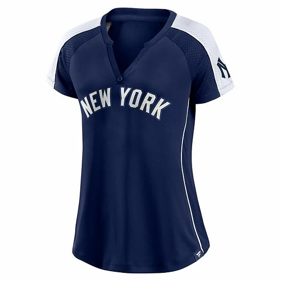 Women's Fanatics Branded Navy/White New York Yankees True Classic League Diva Pinstripe Raglan V-Neck T-Shirt Women's Fanatics Branded Navy/White New York Yankees True Classic League Diva Pinstripe Raglan V-Neck T-Shirt -Metaverse shop unnamed file 4981