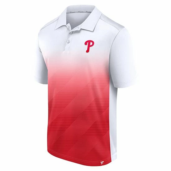 Men's Fanatics Branded White/Red Philadelphia Phillies Iconic Parameter Sublimated Polo 5 Men's Fanatics Branded White/Red Philadelphia Phillies Iconic Parameter Sublimated Polo - Image 3