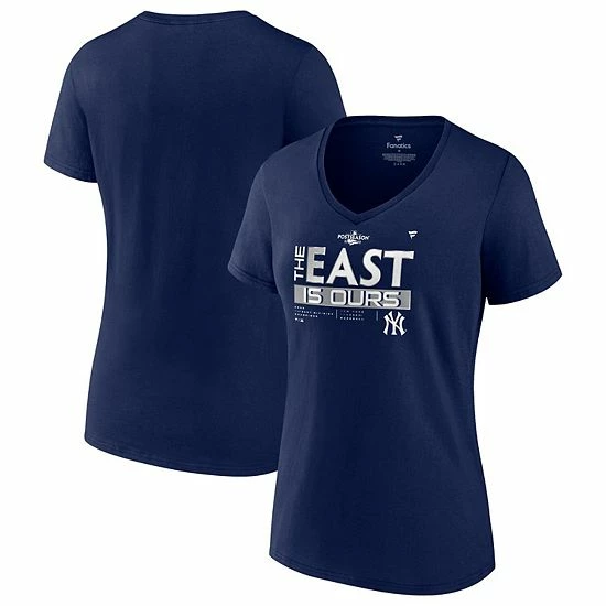 Women's Fanatics Branded Navy New York Yankees 2022 AL East Division Champions Locker Room V-Neck T-Shirt Women's Fanatics Branded Navy New York Yankees 2022 AL East Division Champions Locker Room V-Neck T-Shirt -Metaverse shop unnamed file 5075