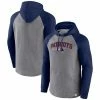 Men's Fanatics Branded Heathered Gray/Navy New England Patriots By Design Raglan Pullover Hoodie -Metaverse shop unnamed file 5117