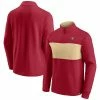 Men's Fanatics Branded Scarlet/Gold San Francisco 49ers Block Party Quarter-Zip Jacket -Metaverse shop unnamed file 5167