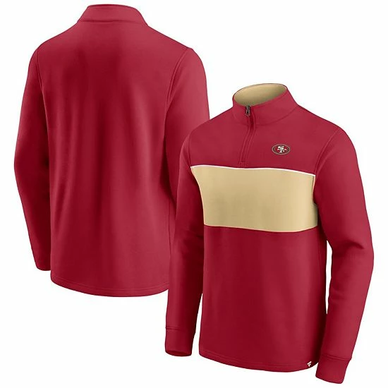 Men's Fanatics Branded Scarlet/Gold San Francisco 49ers Block Party Quarter-Zip Jacket Men's Fanatics Branded Scarlet/Gold San Francisco 49ers Block Party Quarter-Zip Jacket -Metaverse shop unnamed file 5168